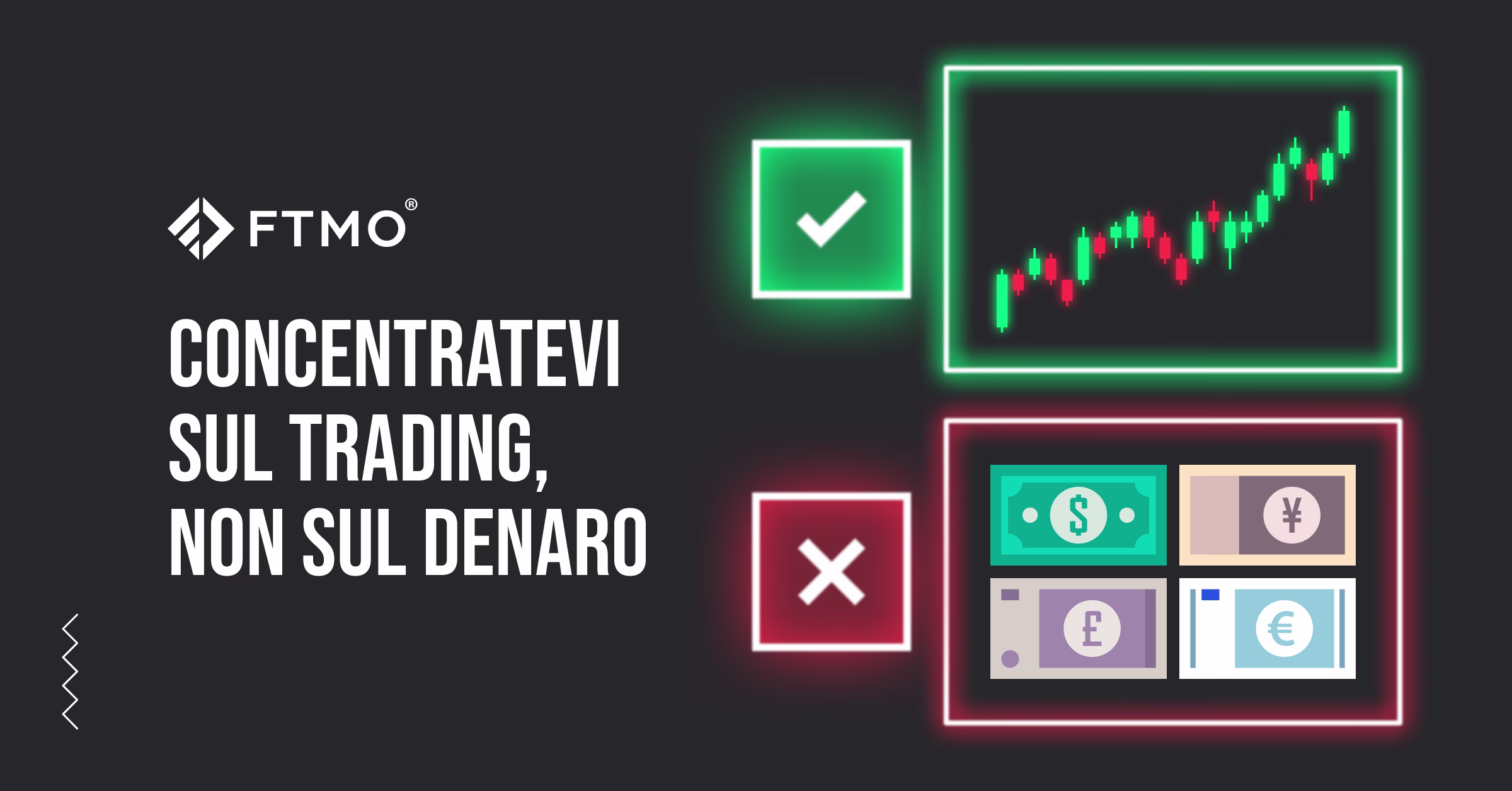 Concentratevi sul trading, non sul denaro