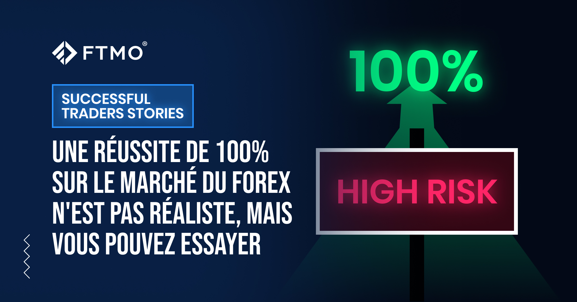 Une réussite de 100% sur le marché du Forex n’est pas réaliste, mais vous pouvez essayer