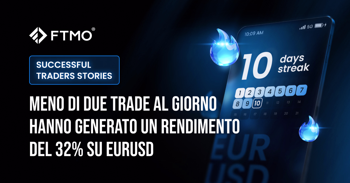 Meno di due trade al giorno hanno generato un rendimento del 32% su EURUSD